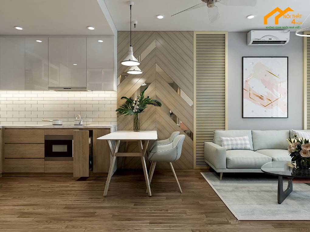 5 mẫu thiết kế nội thất chung cư 90m2 đẹp hợp xu hướng hiện nay 13 Mẫu thiết kế căn hộ 90m2 2pn đẹp