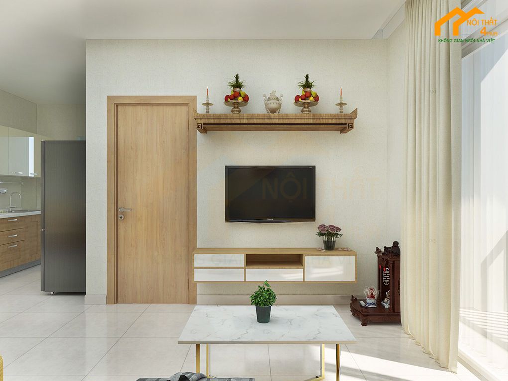 Phòng khách chung cư đơn giản đẹp
