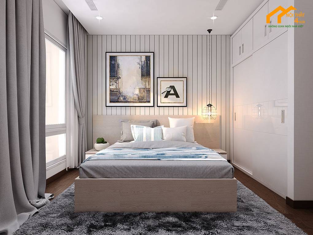 Mẫu thiết kế căn hộ chung cư 60m2 2pn