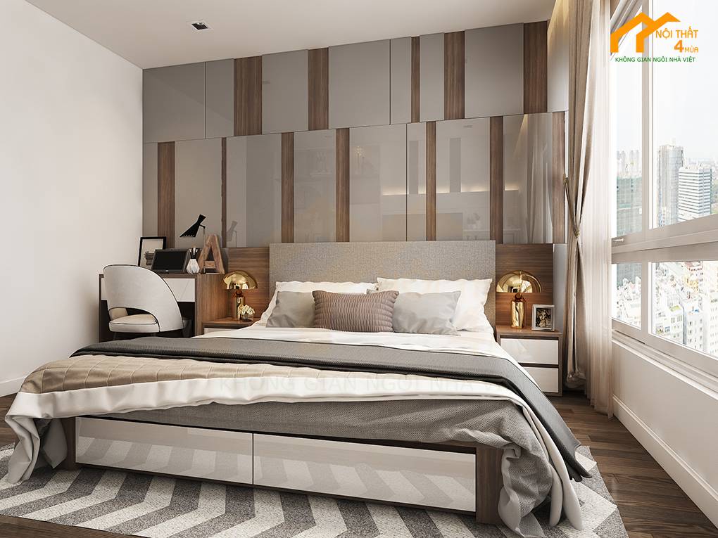 5 mẫu thiết kế nội thất chung cư 90m2 đẹp hợp xu hướng hiện nay 10 Mẫu thiết kế chung cư 90m2 3pn