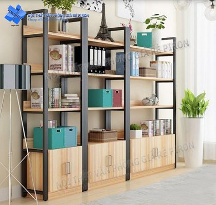 Tham khảo các loại giá kệ văn phòng phổ biến năm 2023 2 Mẫu kệ văn phòng đẹp
