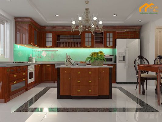 Mẫu phòng bếp nhà ống đẹp