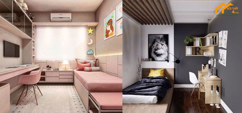 20+Ý tưởng thiết kế nội thất phòng ngủ 6m2, 7m2, 8m2 tiện nghi 5 Mẫu phòng ngủ nhỏ 6m2