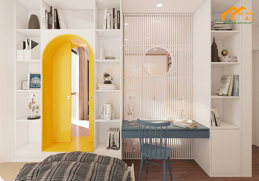 20+Ý tưởng thiết kế nội thất phòng ngủ 6m2, 7m2, 8m2 tiện nghi 20 Phòng ngủ 8m2 bé gái đẹp