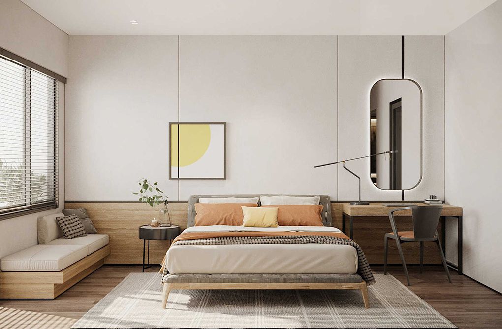 Top 5 Mẫu thiết kế phòng ngủ 10m2 đẹp và tiện nghi nhất 4 Thiết kế cửa sổ tận dụng ánh sáng tự nhiên