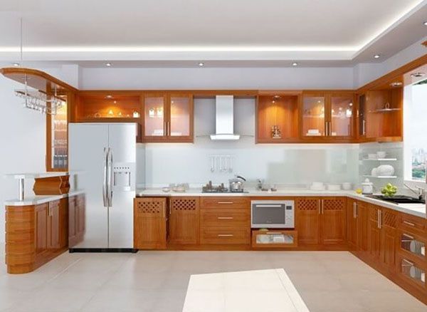 20+ Mẫu tủ bếp có quầy bar đẹp và hiện đại nhất 28 Các mẫu tủ bếp quầy bar mini bằng gỗ tự nhiên