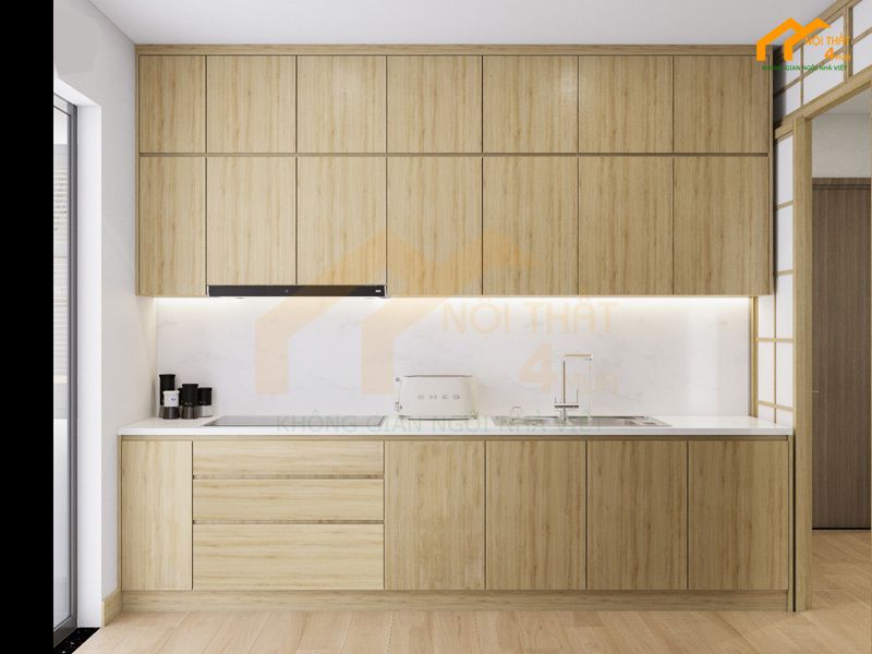 20+ Mẫu tủ bếp Melamine An Cường đẹp và Báo giá 2025 28 Tủ bếp nhựa cánh Melamine vân gỗ