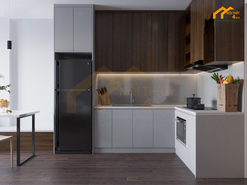 20+ Mẫu tủ bếp Melamine An Cường đẹp và Báo giá 2025 29 Tủ bếp Melamine vân gỗ đẹp