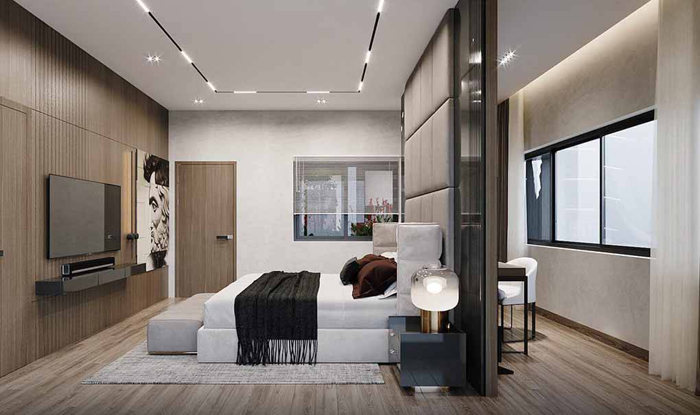 Top 15 Mẫu vách ngăn phòng ngủ kín đáo, đẹp ấn tượng 17 Mẫu vách ngăn phòng ngủ đẹp