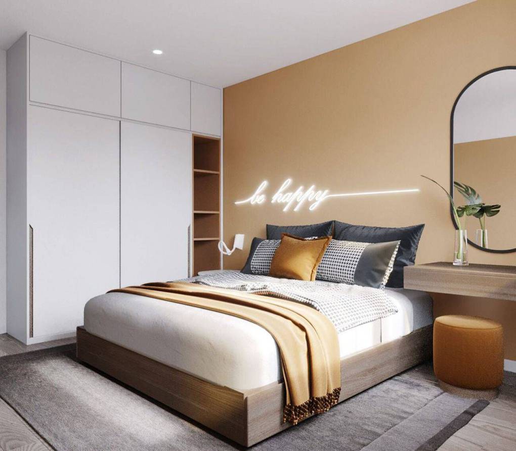 Top 5 Mẫu thiết kế phòng ngủ 10m2 đẹp và tiện nghi nhất 6 Sử dụng gương cho phòng ngủ