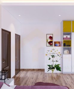 Bộ phòng ngủ màu tím