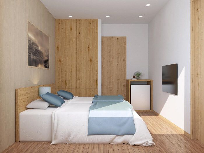 Bố trị nội thất phòng nhà nghỉ