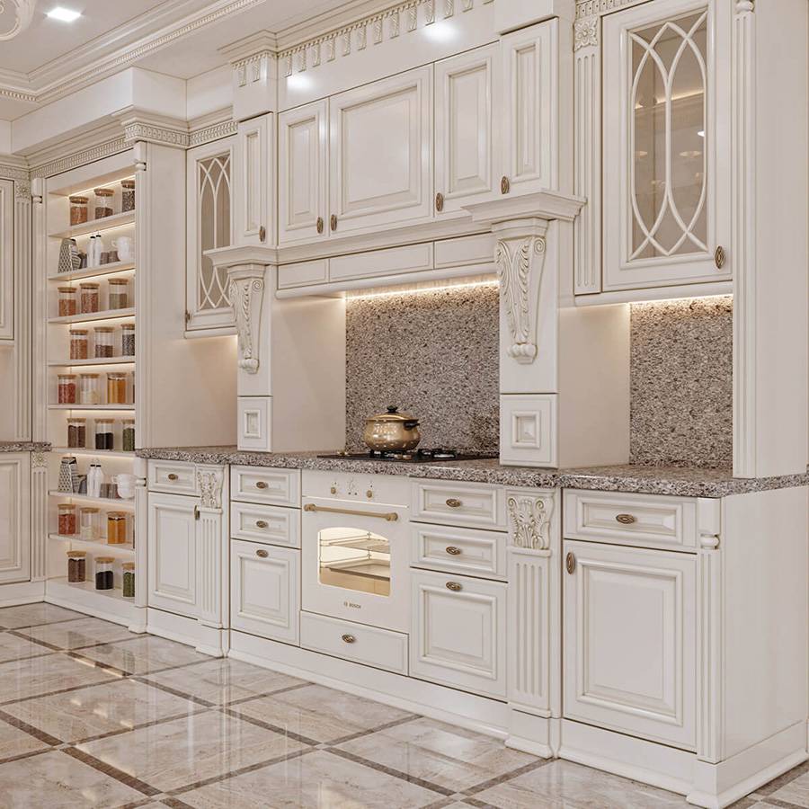 49+ Mẫu tủ bếp chữ i đẹp hiện đại cho nhà bếp nhỏ tiện nghi 23 Tủ bếp gỗ tự nhiên chữ i đẹp