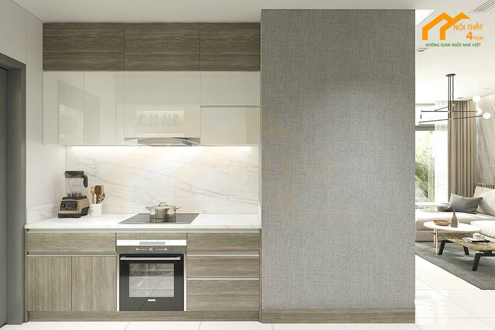 Căn hộ Saigon South 95m2 3PN 9 Tủ bếp Laminate hình chữ i