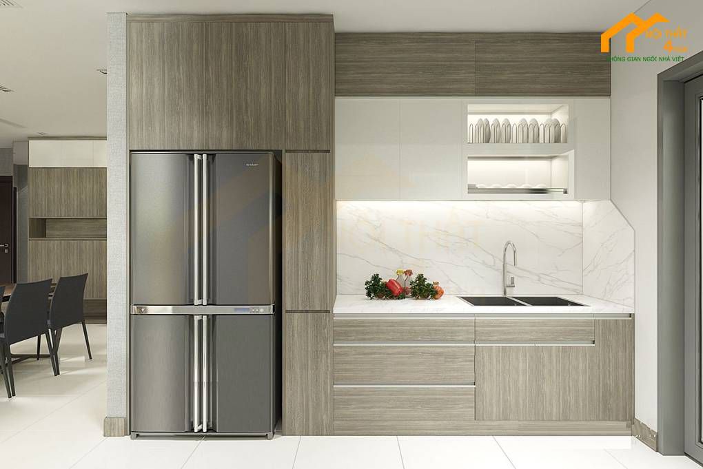 Căn hộ Saigon South 95m2 3PN 7 Tủ bếp Laminate hình chữ i