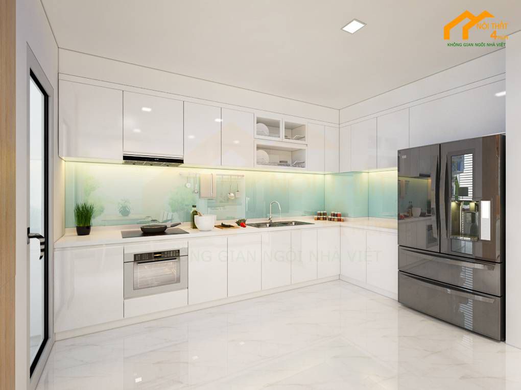 49+ Mẫu nhà bếp nhỏ đẹp đơn giản, tiện nghi nhất 2023 13 Mẫu phòng bếp nhỏ chu L đẹp