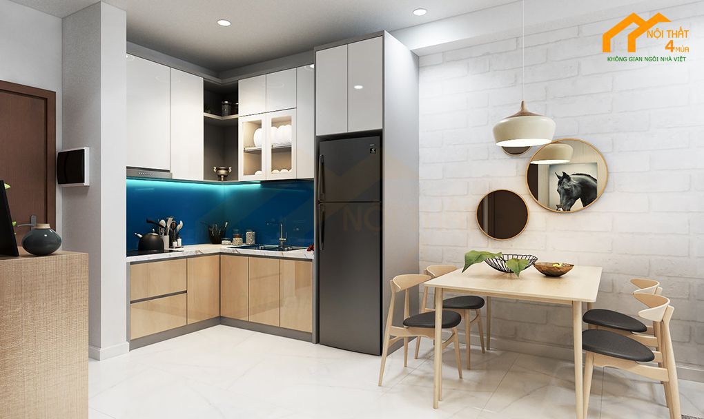 49+ Mẫu nhà bếp nhỏ đẹp đơn giản, tiện nghi nhất 2023 14 Mẫu phòng bếp nhỏ chu L đẹp