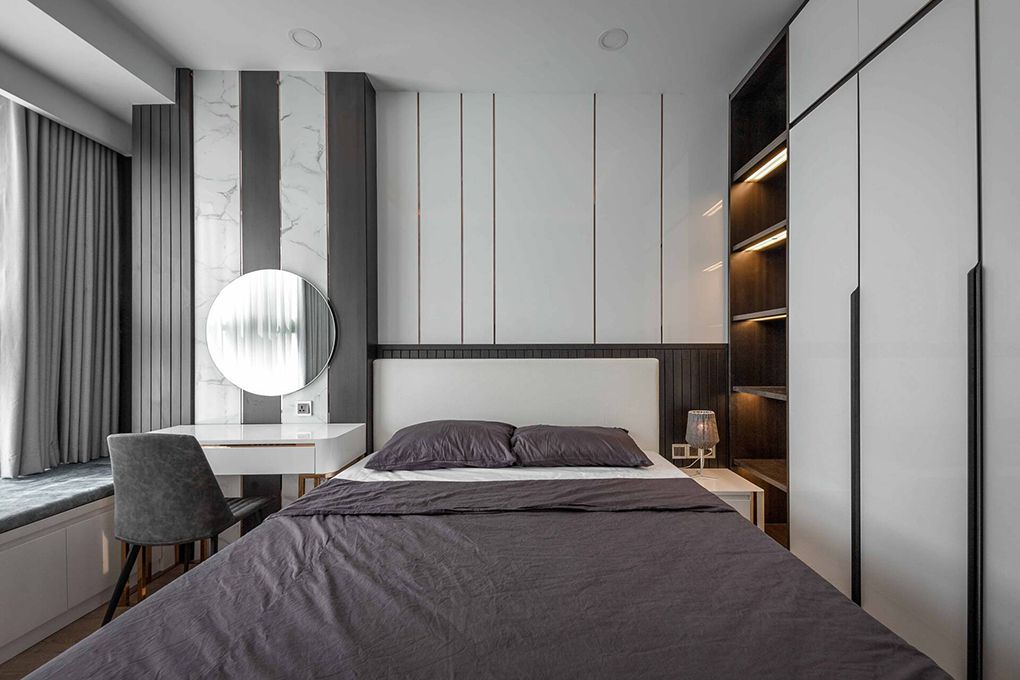 Top 5 Mẫu thiết kế phòng ngủ 10m2 đẹp và tiện nghi nhất 5 Bố trí nội thất phòng ngủ 10m2 sát tường