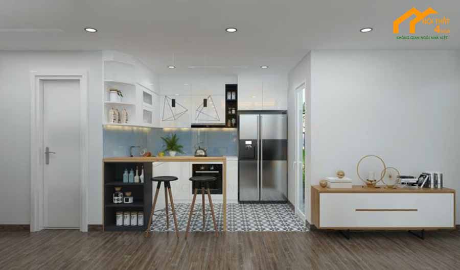 20+ Mẫu tủ bếp có quầy bar đẹp và hiện đại nhất 35 Các mẫu tủ bếp có quầy bar bằng gỗ công nghiệp