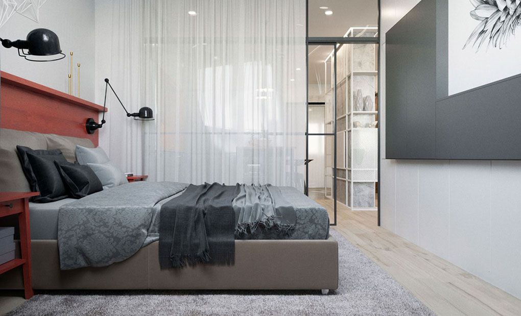 Top 15 Mẫu vách ngăn phòng ngủ kín đáo, đẹp ấn tượng 5 Vách ngăn phòng ngủ bằng rèm