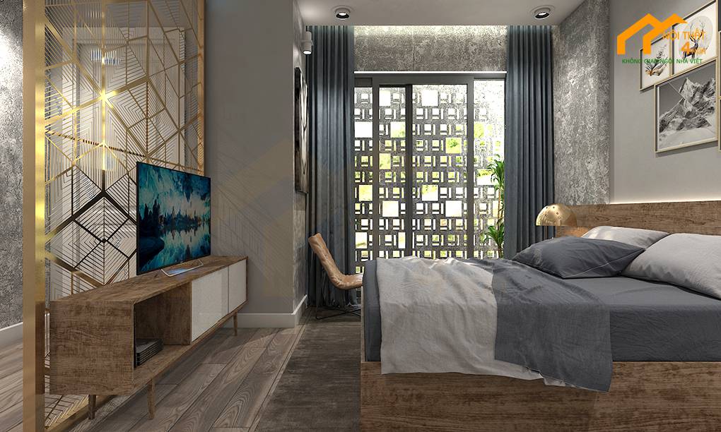 Top 15 Mẫu vách ngăn phòng ngủ kín đáo, đẹp ấn tượng 4 Vách ngăn phòng ngủ gỗ đẹp