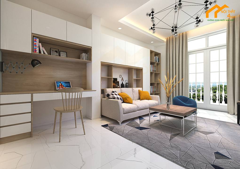 30+ Mẫu thiết kế phòng khách nhỏ đẹp, đơn giản, tiện nghi 16 Phòng khách nhỏ tối giản