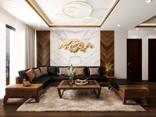 gỗ ốp phòng khách đẹp