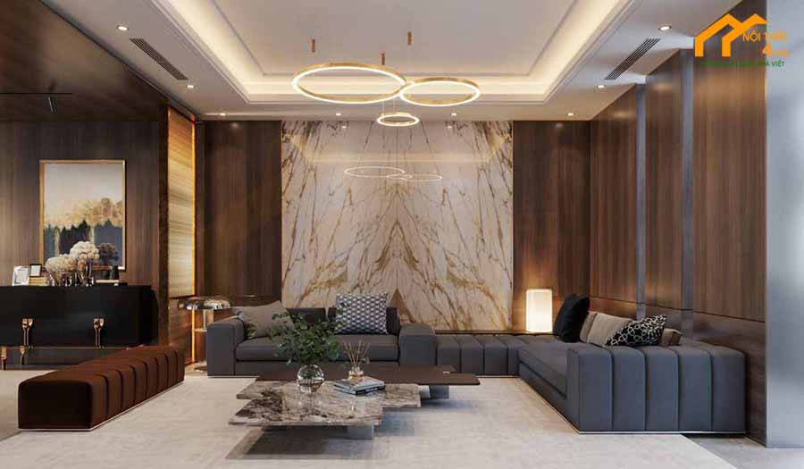 Nguyên tắc trong thiết kế phòng khách biệt thự đẹp