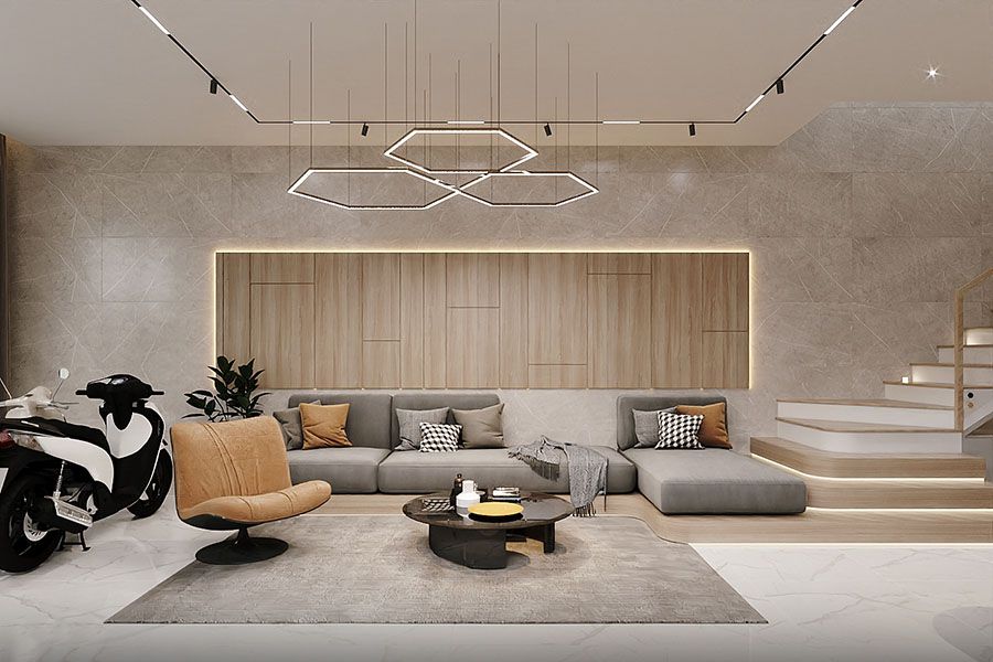 30+ Mẫu gạch ốp tường phòng khách đẹp, bền giá rẻ nhất 49 Gạch Apodio ốp phòng khách