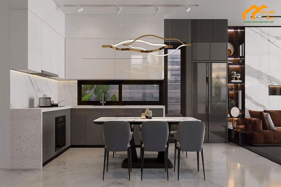 20+ Mẫu thiết kế phòng khách liền bếp 30m2 đẹp hiện đại 10 Mẫu thiết kế phòng khách liền kề bếp hiện đại