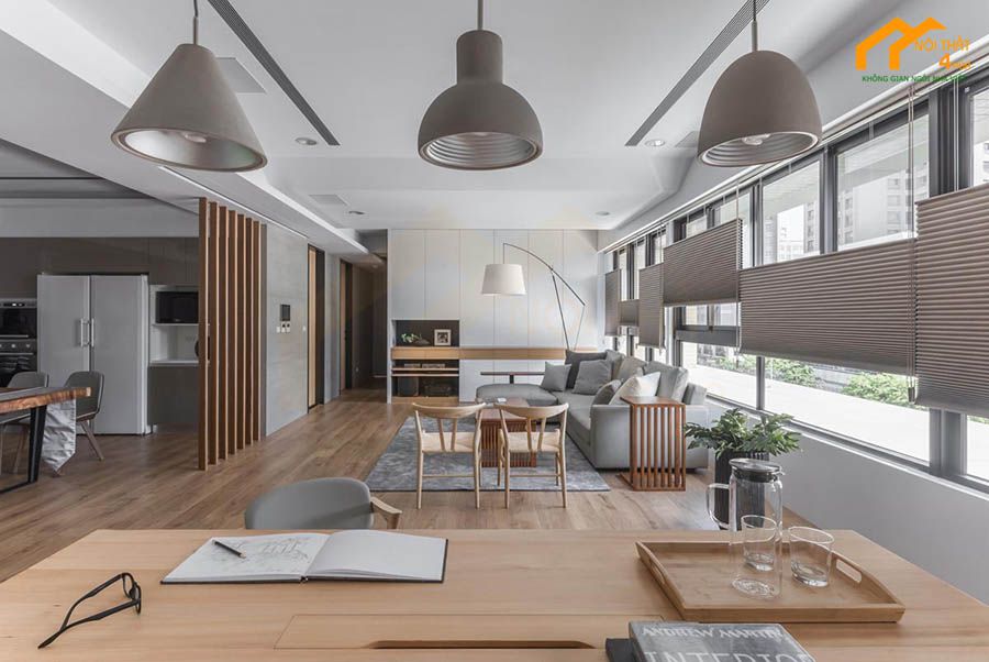 20+ Mẫu thiết kế phòng khách liền bếp 30m2 đẹp hiện đại 20 Phòng khách liền kề bếp với phong cách vintage