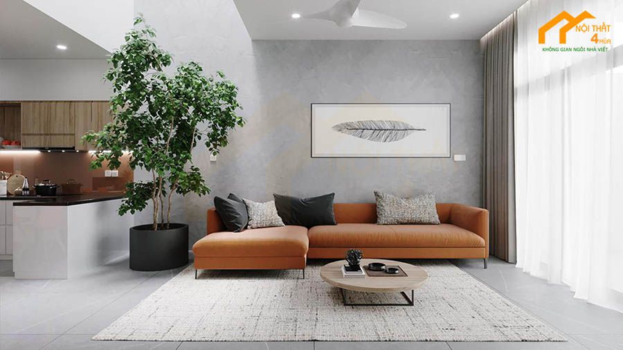 20+ Mẫu thiết kế phòng khách liền bếp 30m2 đẹp hiện đại 8 Mẫu thiết kế phòng khách liền bếp 30m2 với không gian mở