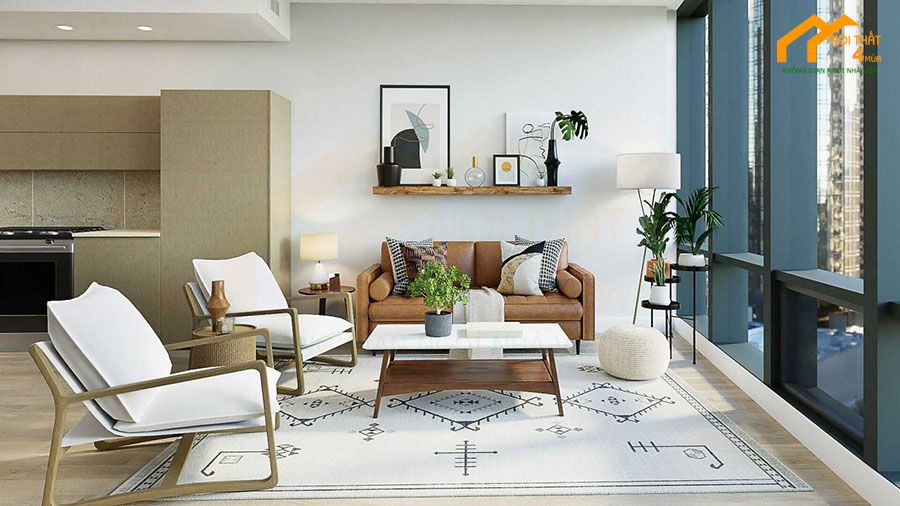 20+ Mẫu thiết kế phòng khách liền bếp 30m2 đẹp hiện đại 2 Mẫu thiết kế phòng khách liền bếp 30m2 với không gian mở