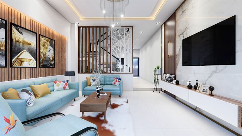 10 Cách trang trí phòng khách nhà cấp 4 đẹp, hiện đại nhất 4 Mẫu thiết kế phòng khách nhà cấp 4 đẹp, hiện đại
