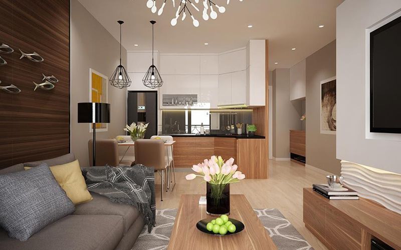 10 Cách trang trí phòng khách nhà cấp 4 đẹp, hiện đại nhất 1 mẫu thiết kế phòng khách nhà cấp 4