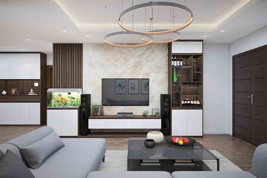 Cách trang trí phòng khách nhà vuông đẹp, hiện đại tối ưu nhất 37 Mẫu phòng khách rộng 30m2 được trang trí