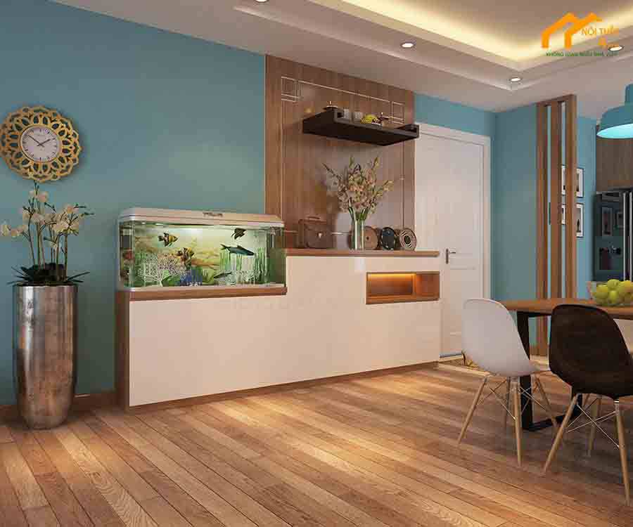 Mẫu bố trí phòng thờ trong phòng khách