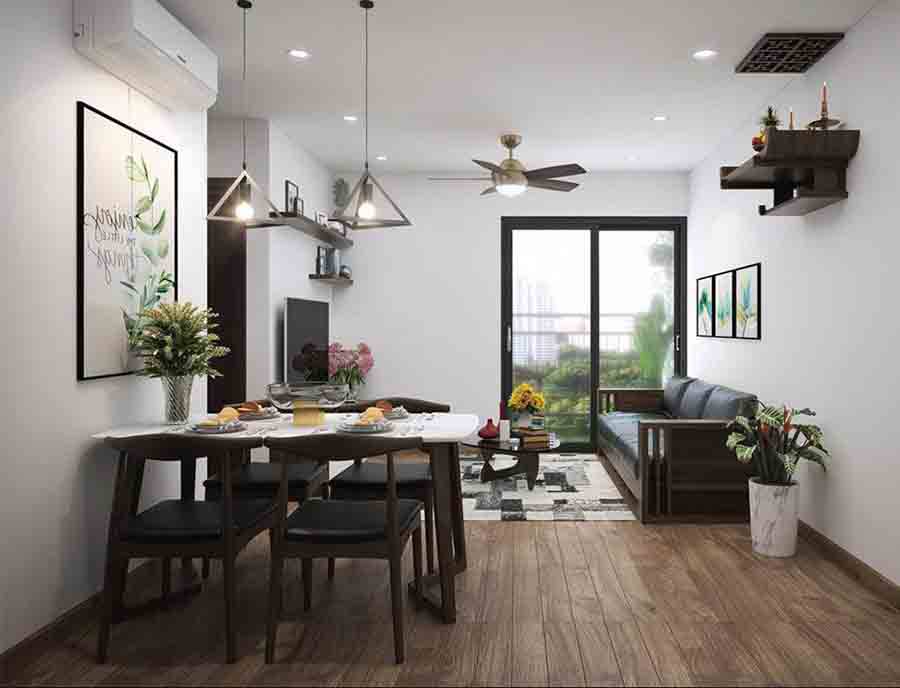 Mẫu bố trí phòng thờ trong phòng khách