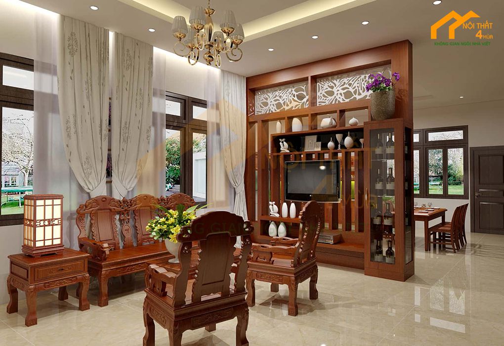 Rèm cửa âm trần hiện đại