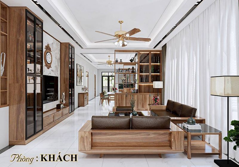 Rèm cửa phòng khách sang trọng