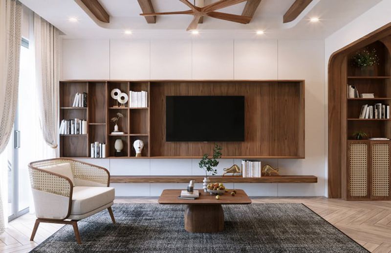 Rèm cửa phòng khách tối giản