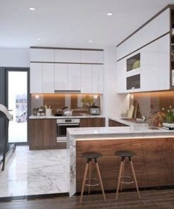 Tủ bếp gỗ óc chó PBOC08