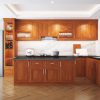 Tủ bếp gỗ gỏ đỏ - TBGD01 1 Mẫu tủ bếp TBGD01