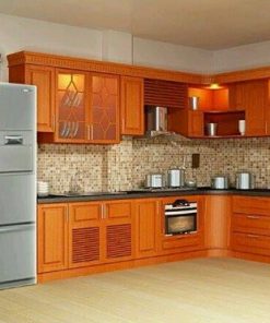 Mẫu tủ bếp gỗ tự nhiên TBGD02