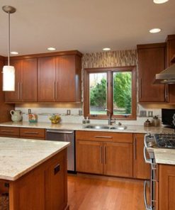 20+ Mẫu tủ bếp gỗ gõ đỏ đẹp, cao cấp, sang trọng 8 Mẫu tủ bếp TBGD06