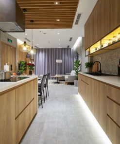 Mẫu tủ bếp Laminate song song đẹp