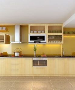 Mẫu tủ bếp Laminate chữ i