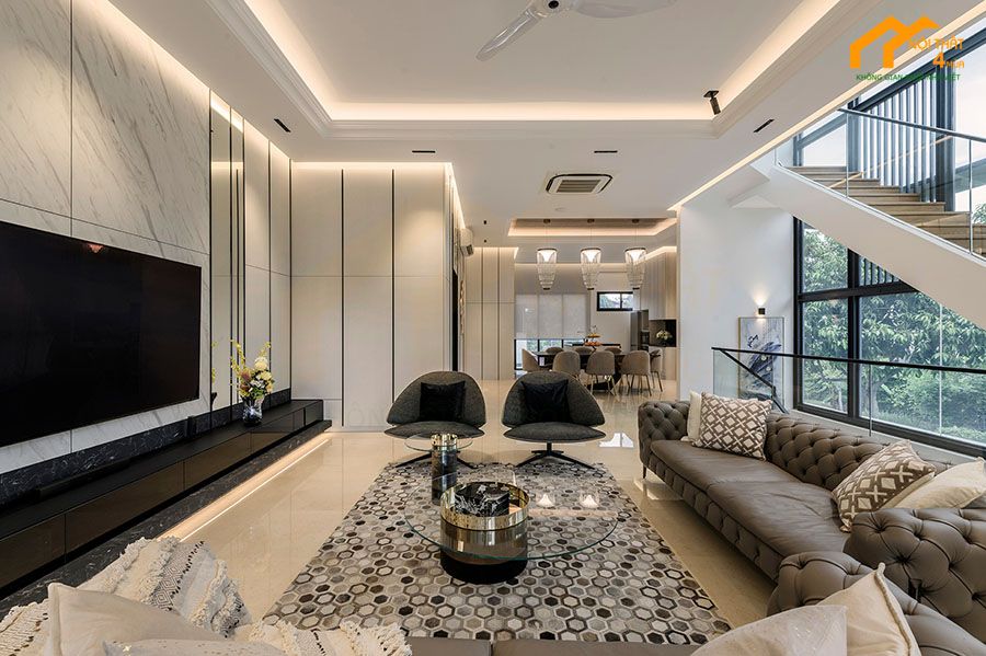 Vách tivi giả đá