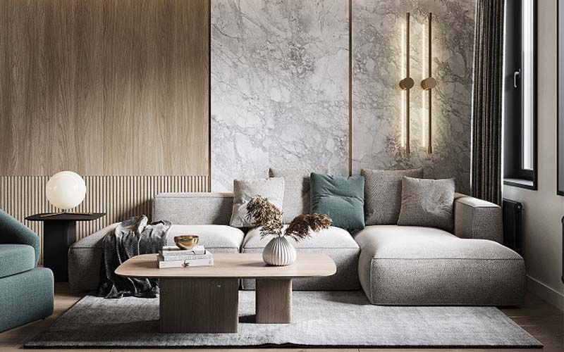 25+ Mẫu ốp gỗ phòng khách nhà ống đẹp, sang trọng 28 Ốp gỗ phòng khách nhà ống bằng gỗ tự nhiên