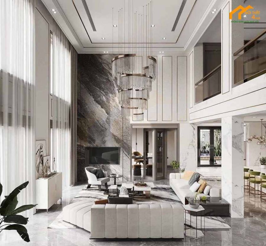 thiết kế phòng khách biệt thự đẹp